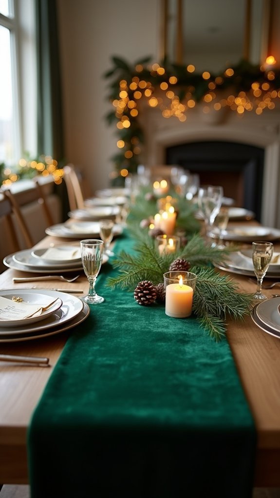 personalized velvet table runners