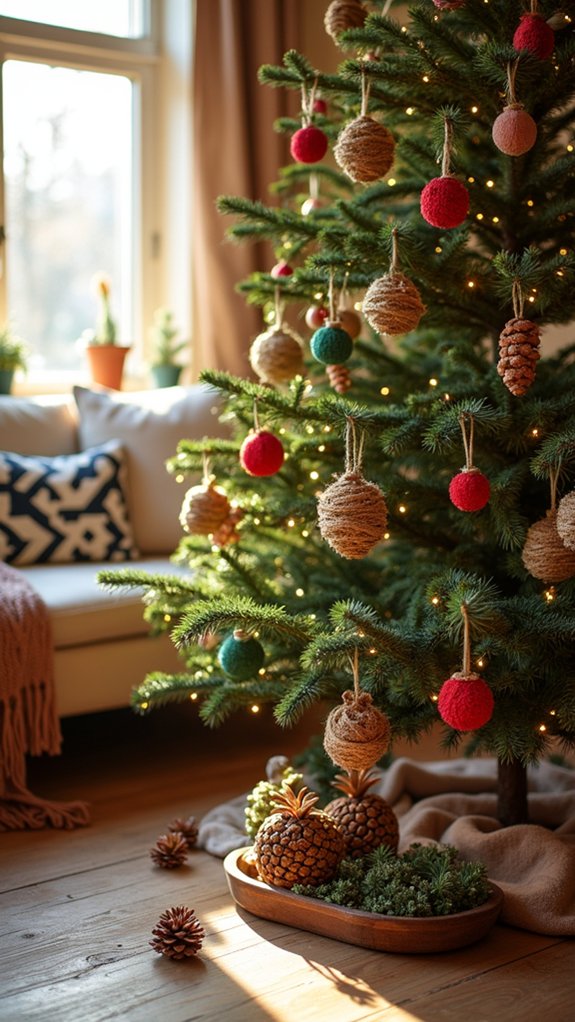 pine cone holiday ornaments