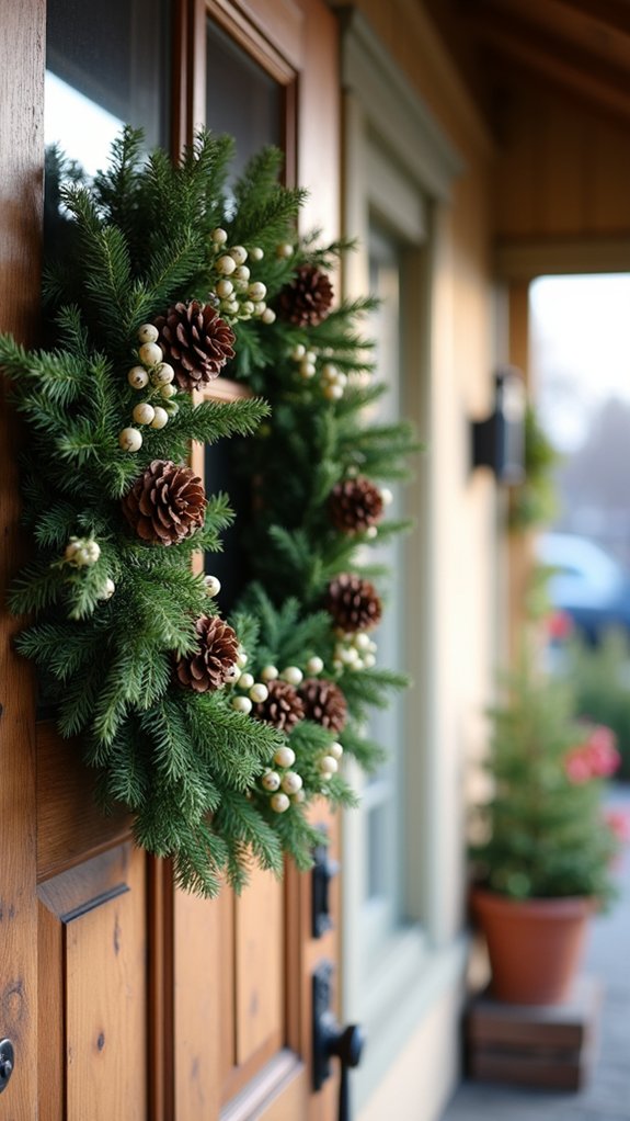 pine cone wreath decoration