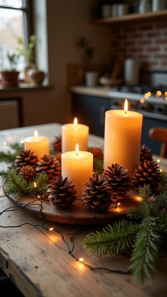 pinecone candle holders diy