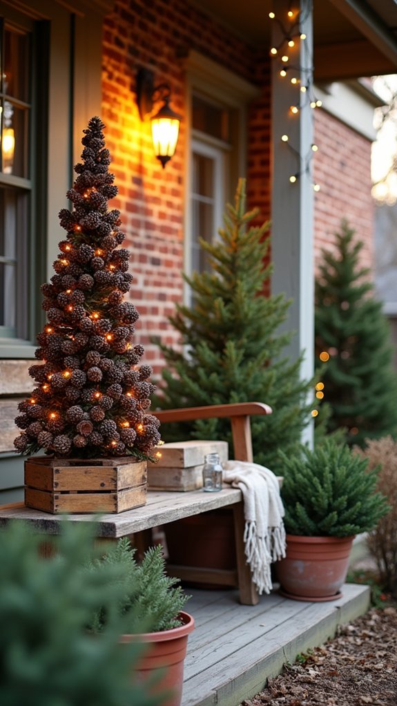 pinecone tree rustic centerpiece