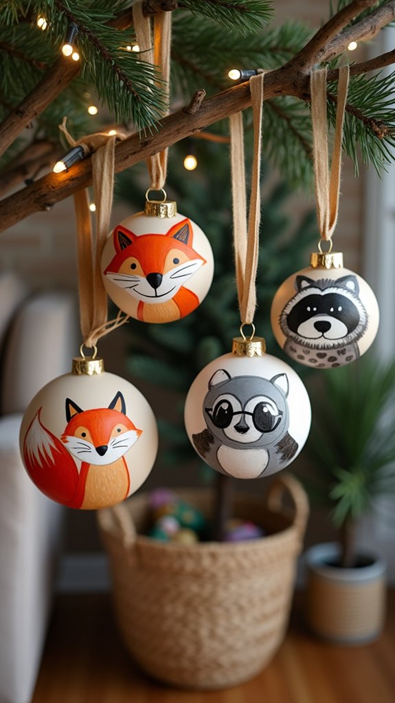 playful christmas animal ornaments