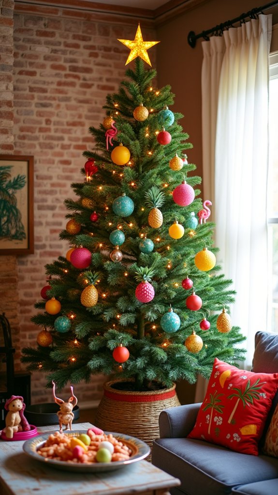 playful colorful holiday decorations