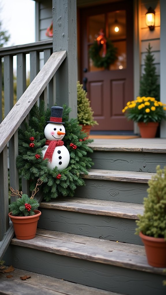 playful holiday character wreath