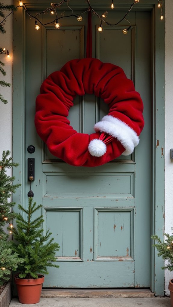 playful holiday door decor