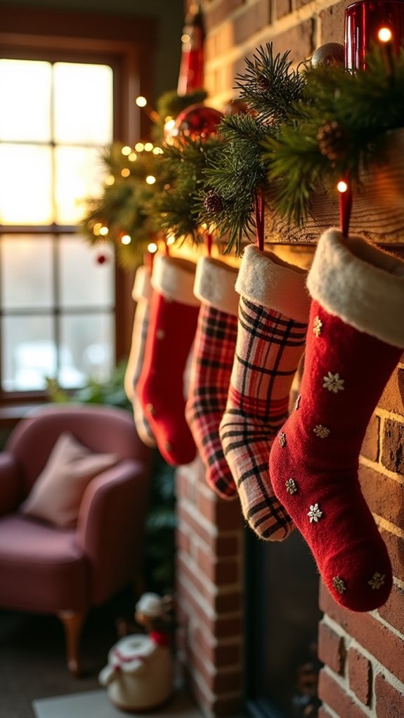 playful miniature stockings garland