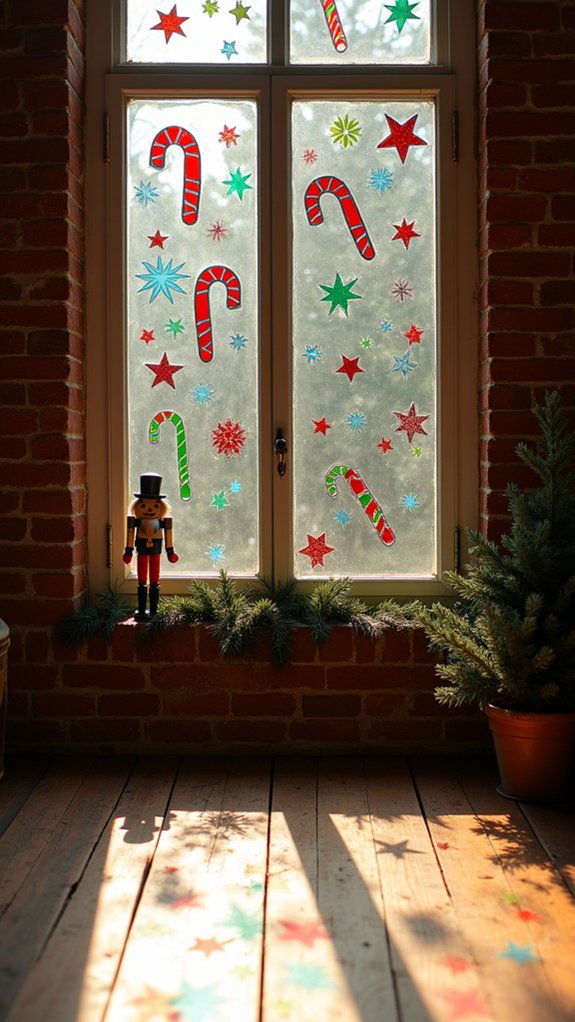 playful seasonal window clings