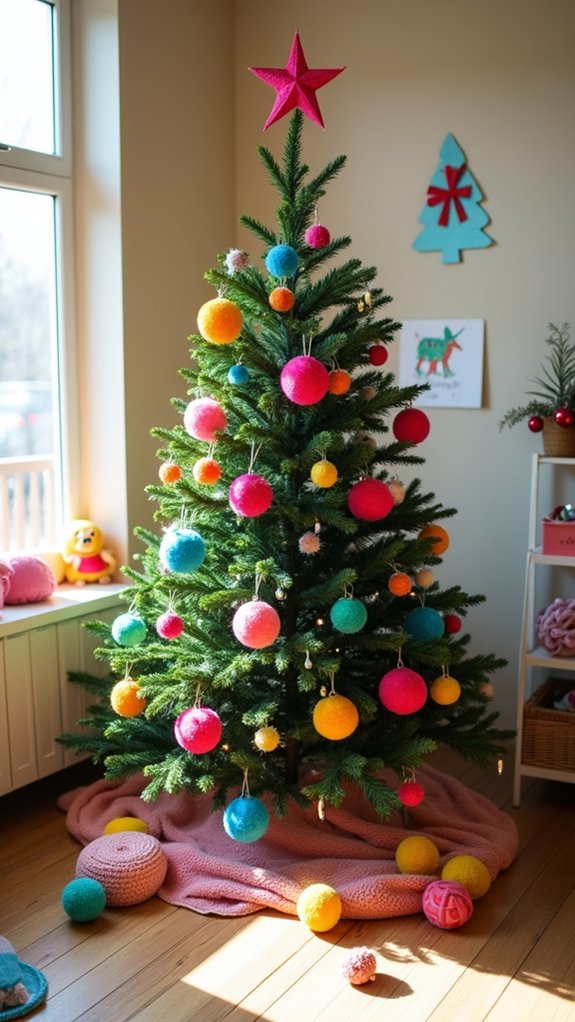 pom pom holiday decorating fun