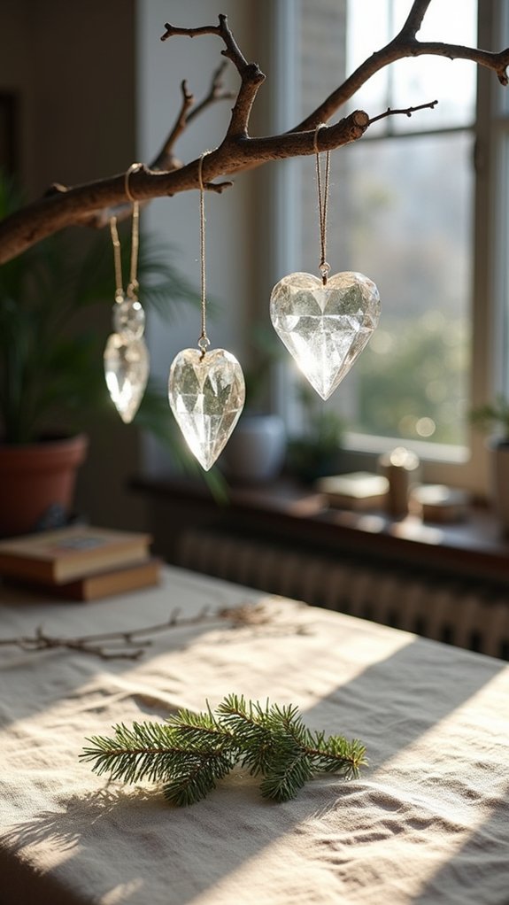 radiant festive heart ornaments