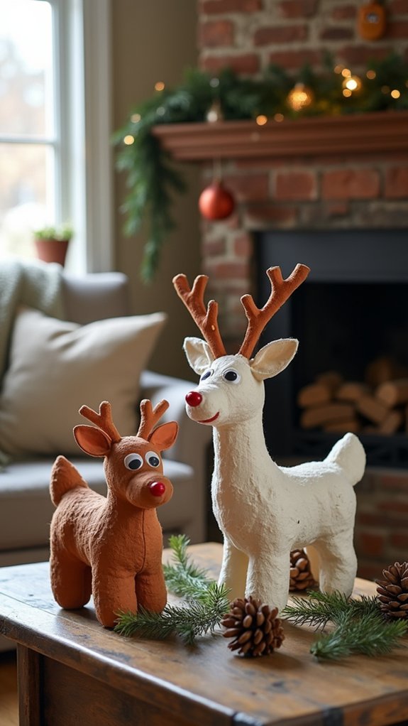 recycled egg carton reindeer