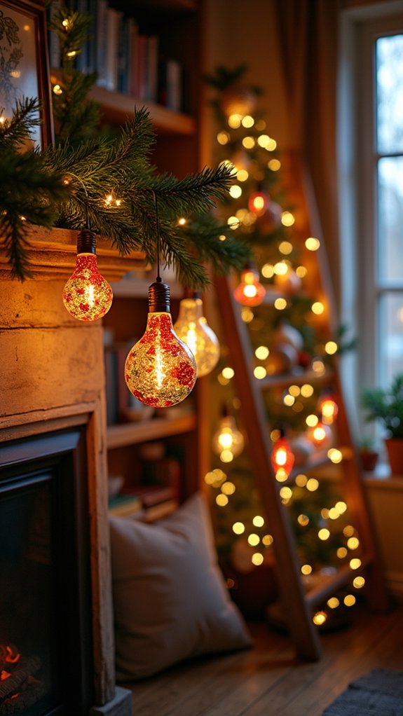 recycled light bulb ornaments