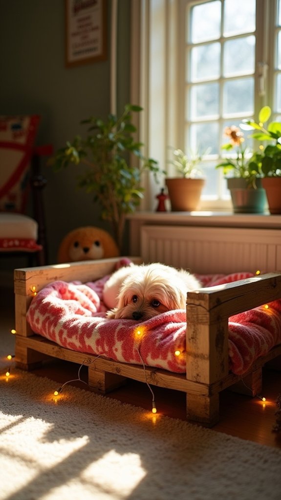 recycled lighted pet bed