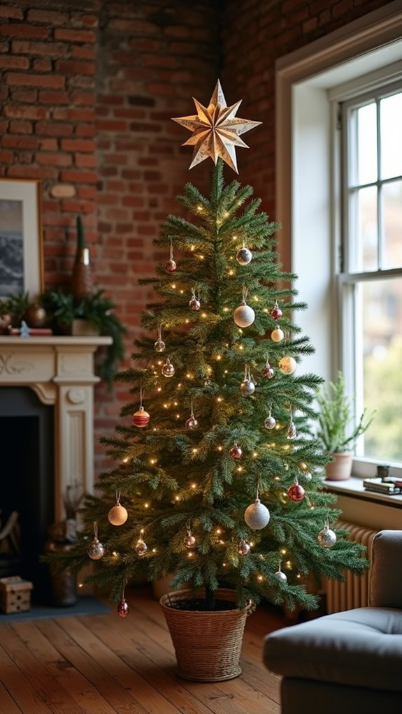 recycled newspaper star decorations