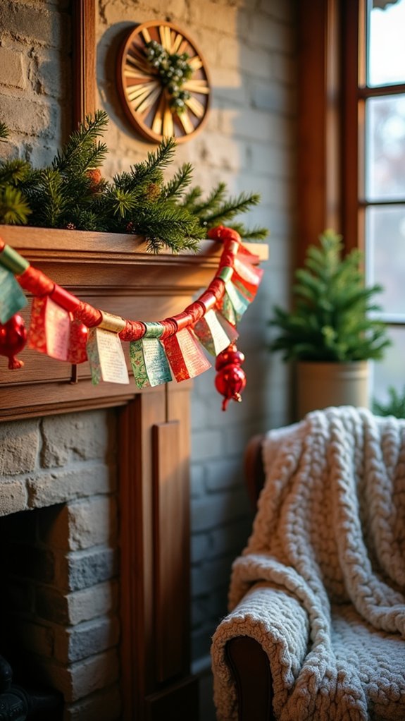 recycled paper chain garland