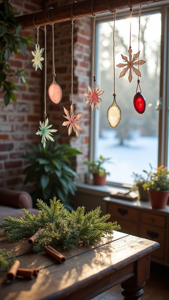 recycled spoon snowflake decorations