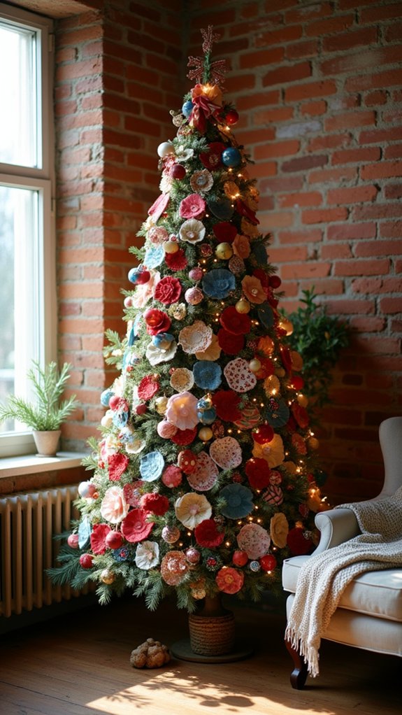 repurposed fabric holiday decor