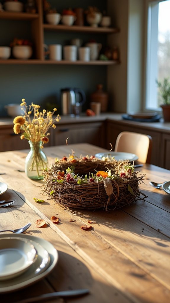 repurposed holiday wreath creation