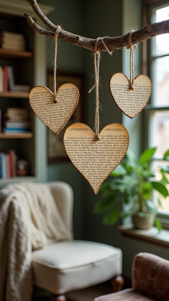 repurposed literary holiday ornaments