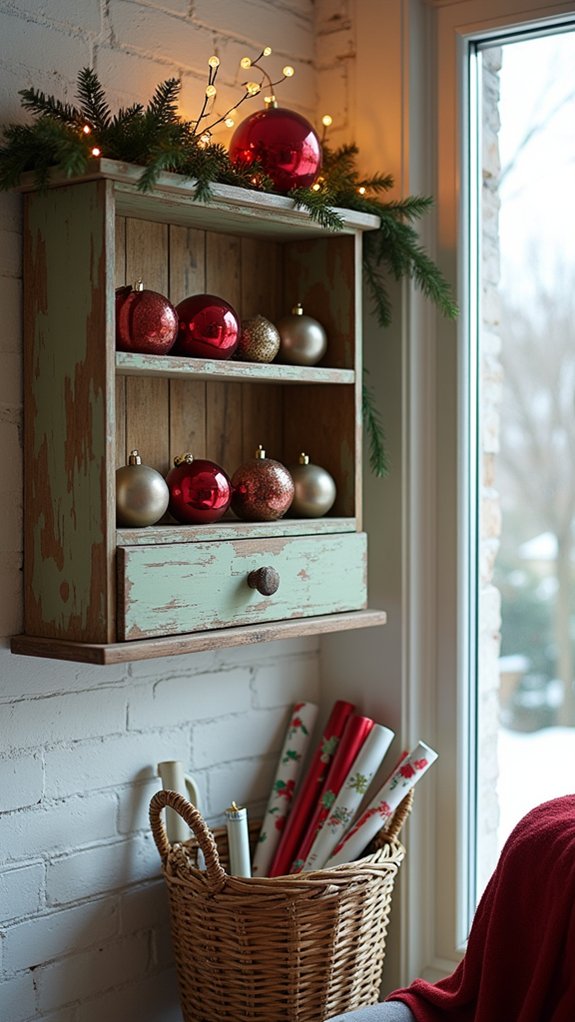 repurposed shelves for holidays