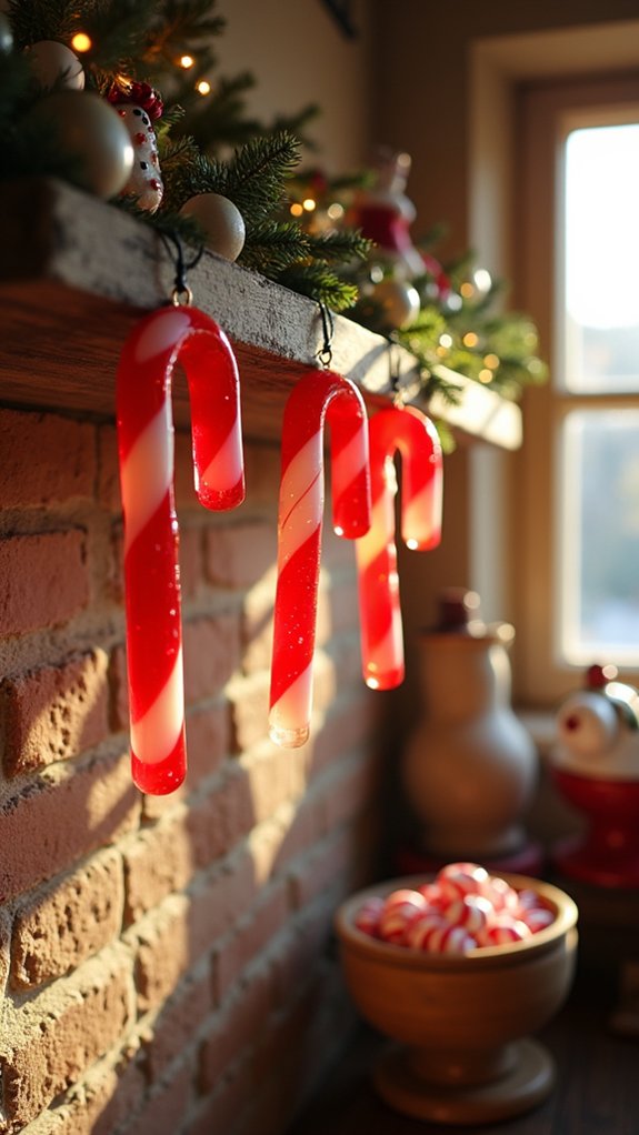 resin candy cane charms