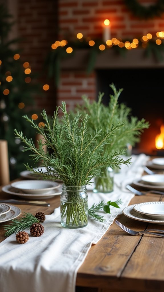 rustic aromatic herb bundles