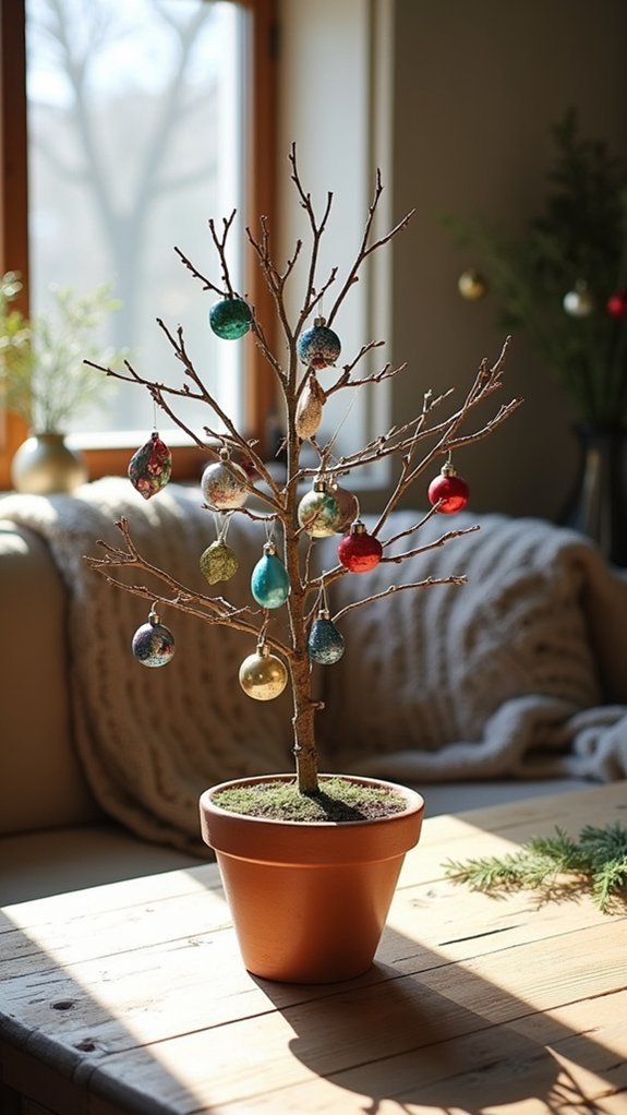 rustic branch ornament trees