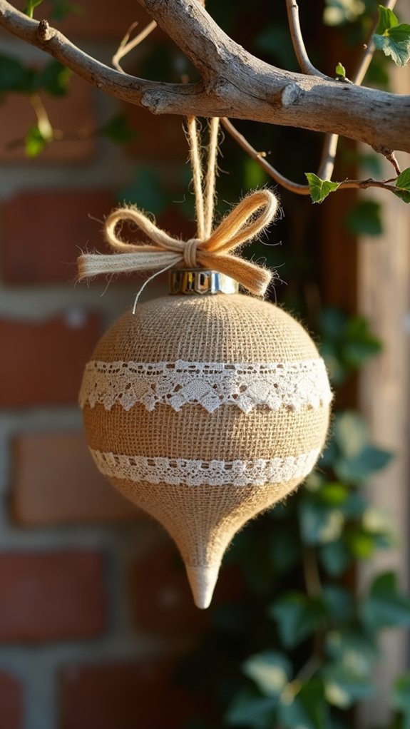 rustic burlap holiday decorations