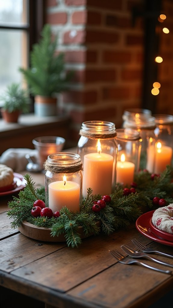 rustic candle jars elegance