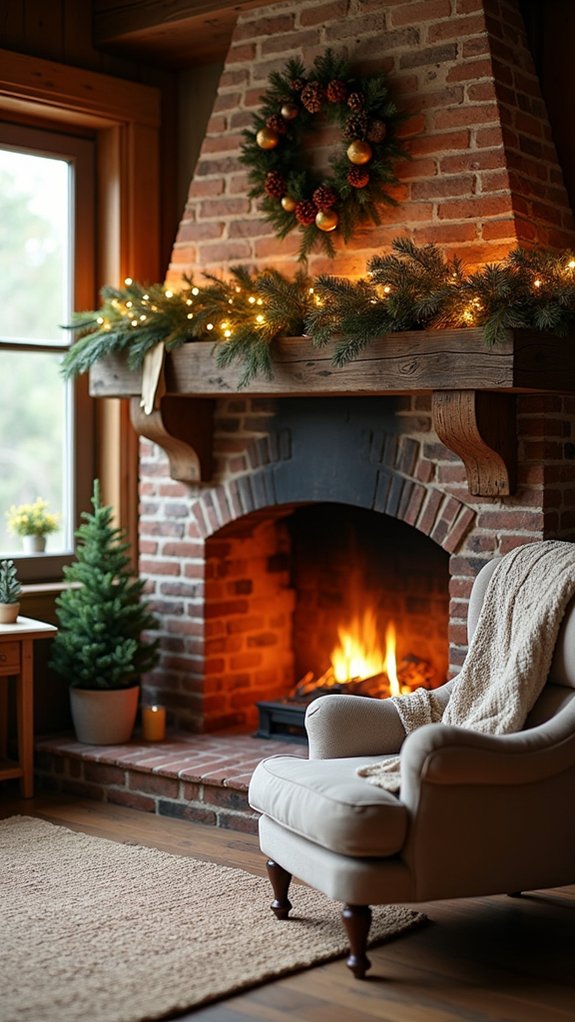 rustic charm with pinecones