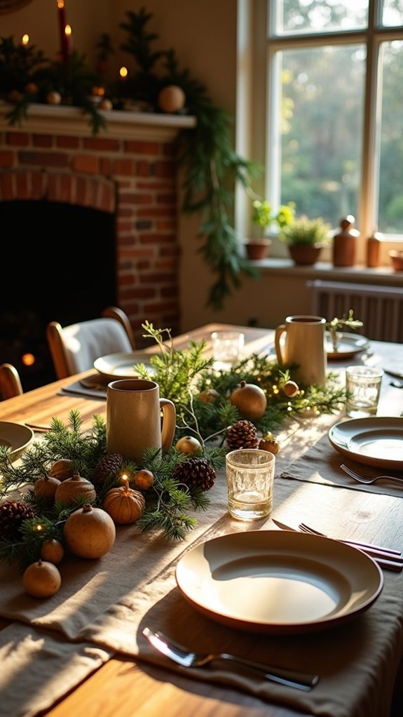 rustic christmas dinner decor