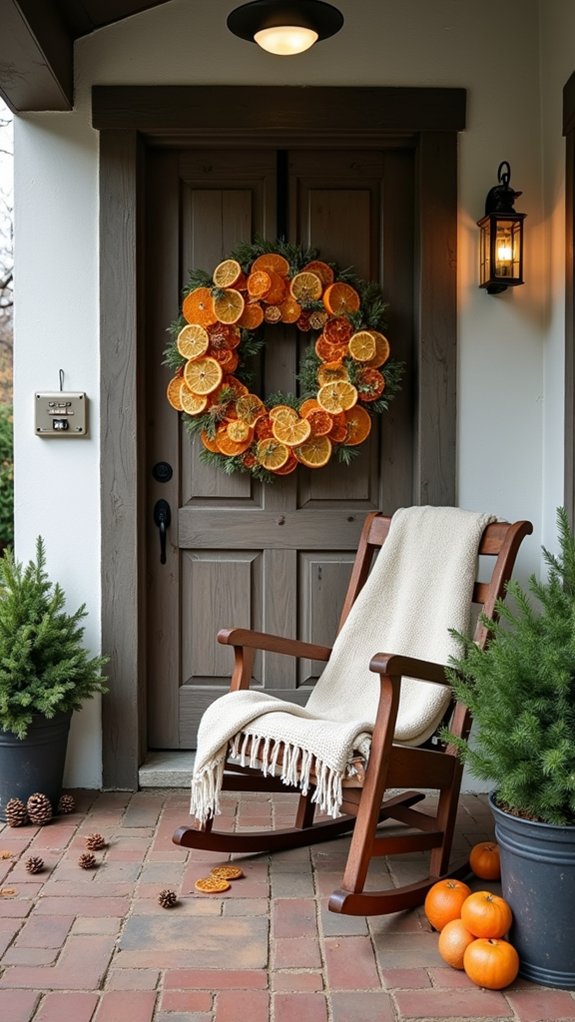 rustic citrus wreath decor