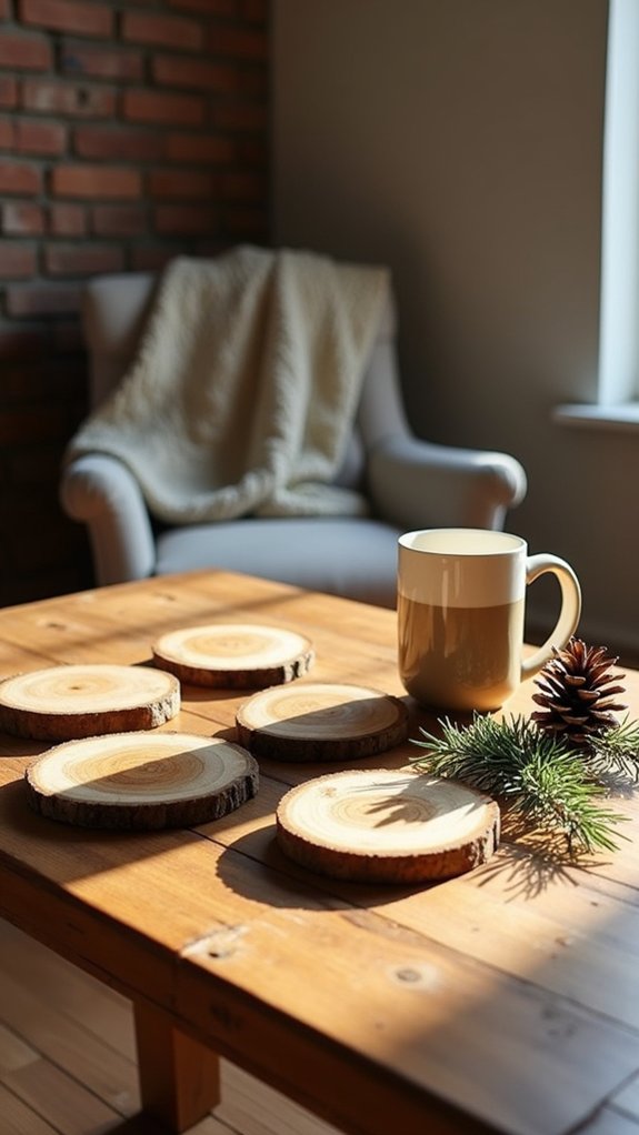 rustic coasters for gatherings