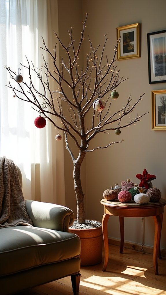rustic diy branch tree