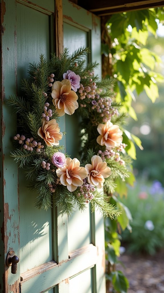 rustic dried flower wreath