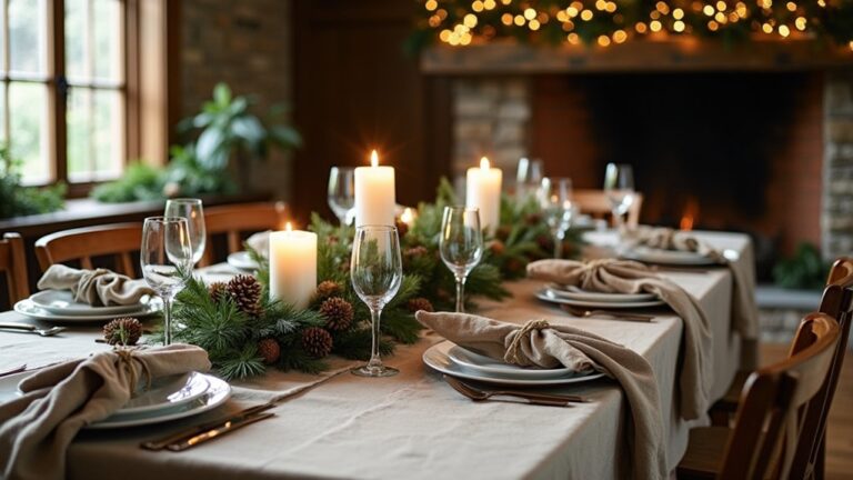 rustic elegant christmas table settings