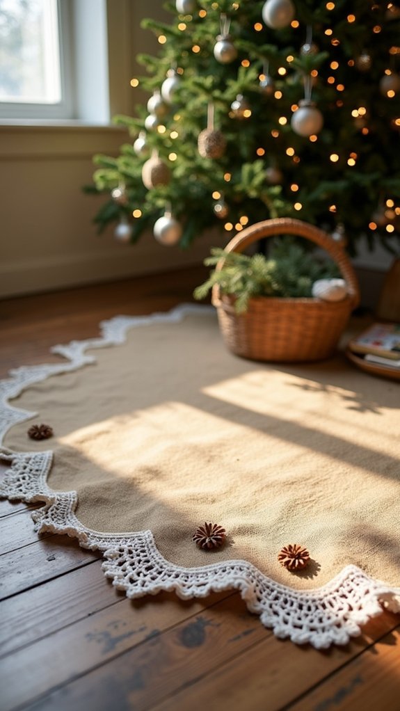 rustic fabric tree skirt