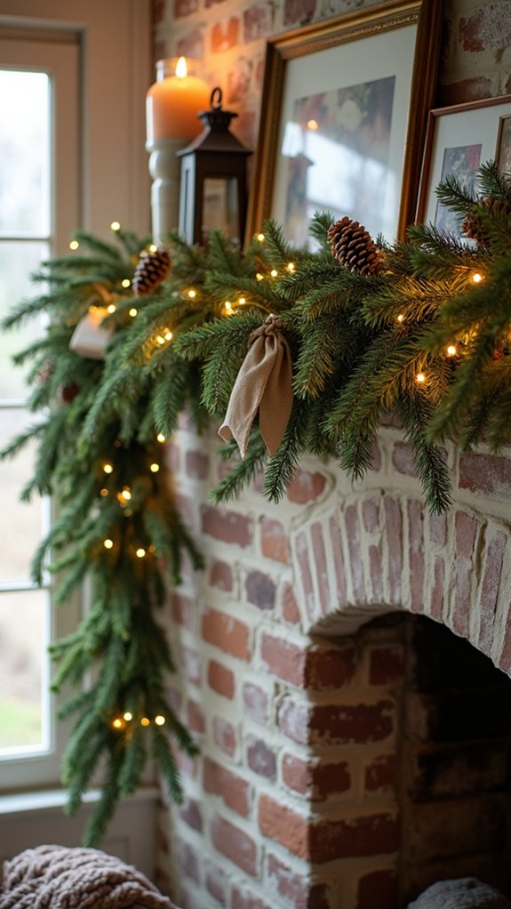 rustic farmhouse christmas garland
