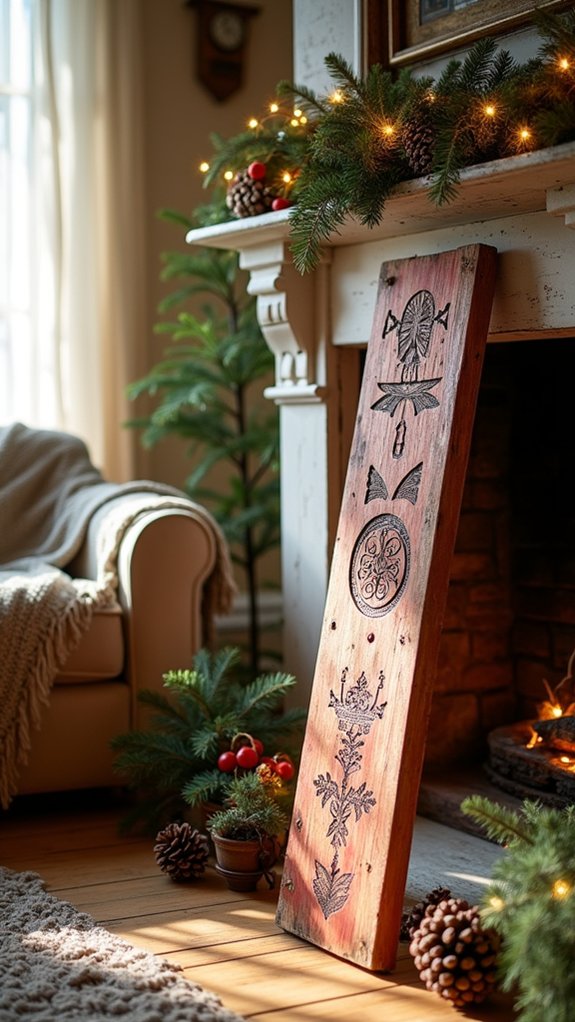 rustic holiday decor signs