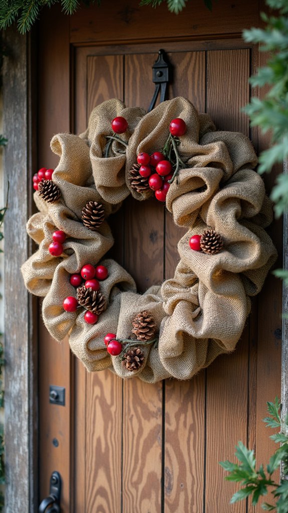 rustic holiday wreath decoration