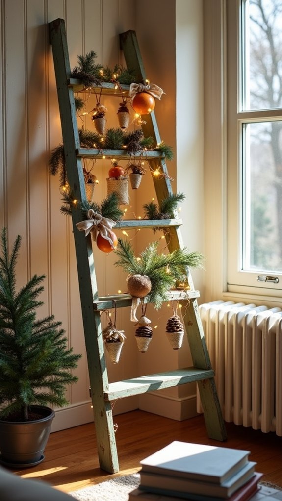 rustic ladder christmas tree