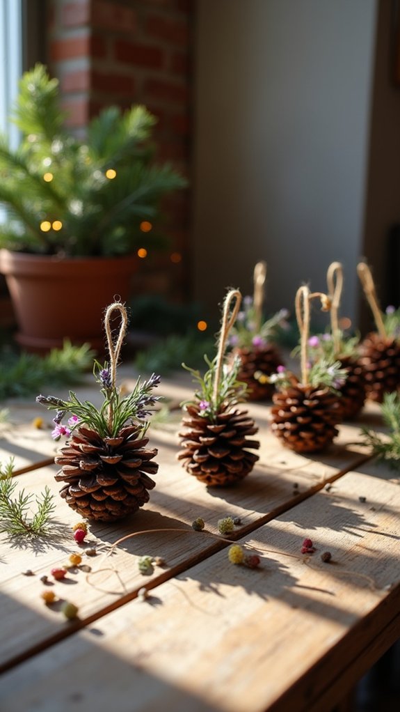 rustic natural holiday ornaments