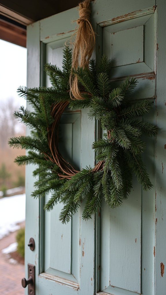 rustic pine twine wreath