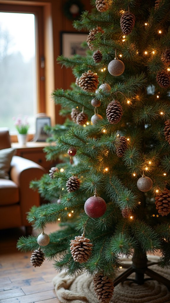rustic pinecone christmas accents