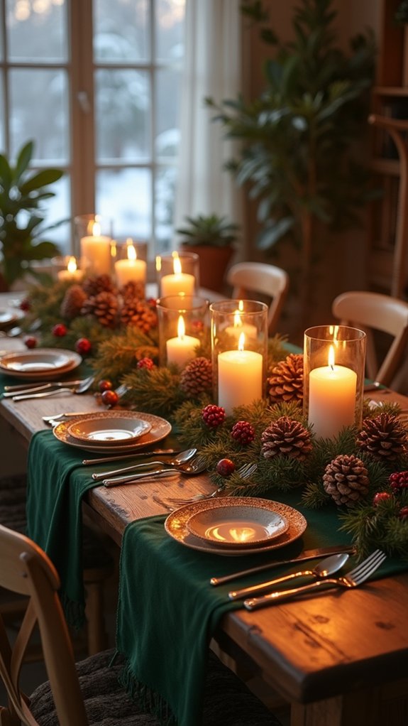 rustic pinecone holiday decor