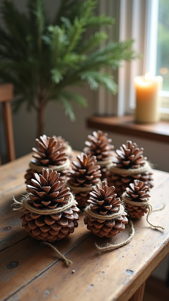 rustic pinecone ornament decorations
