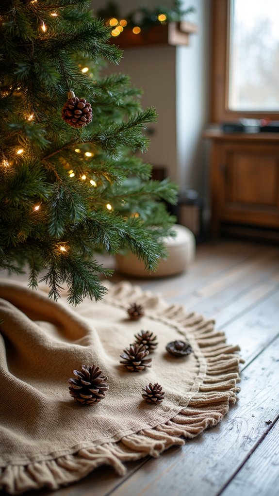 rustic pinecone tree skirt