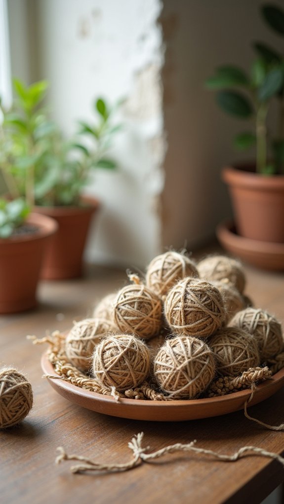 rustic twine wrapped holiday decor
