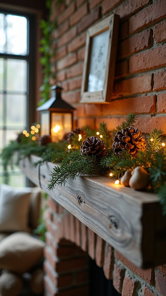 rustic wood and greenery