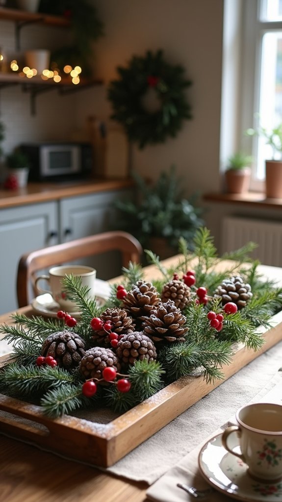 rustic wooden centerpiece decoration