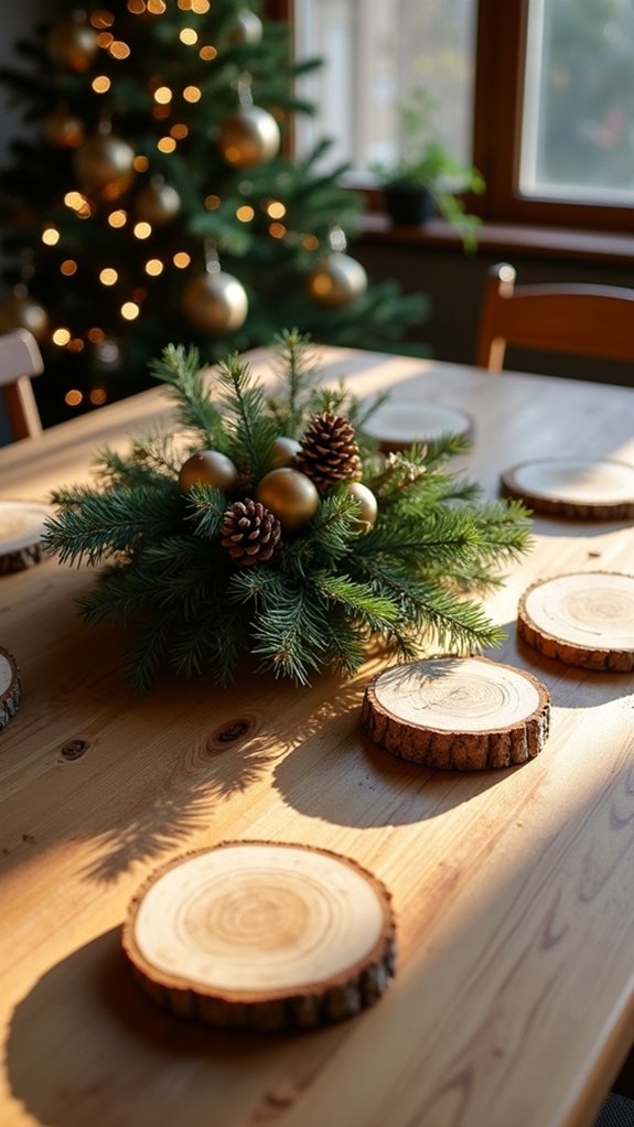 rustic wooden coaster charm